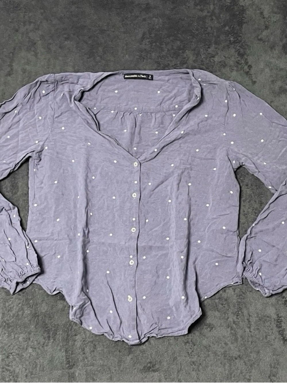 Abercrombie & Fitch Womens Western Polka Dot Crop Top Size Small Button Up